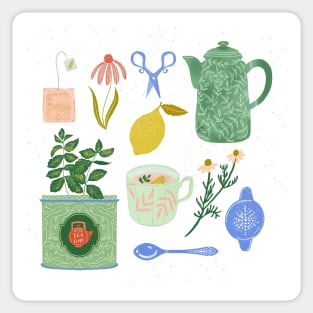 Tea time illustration Sticker